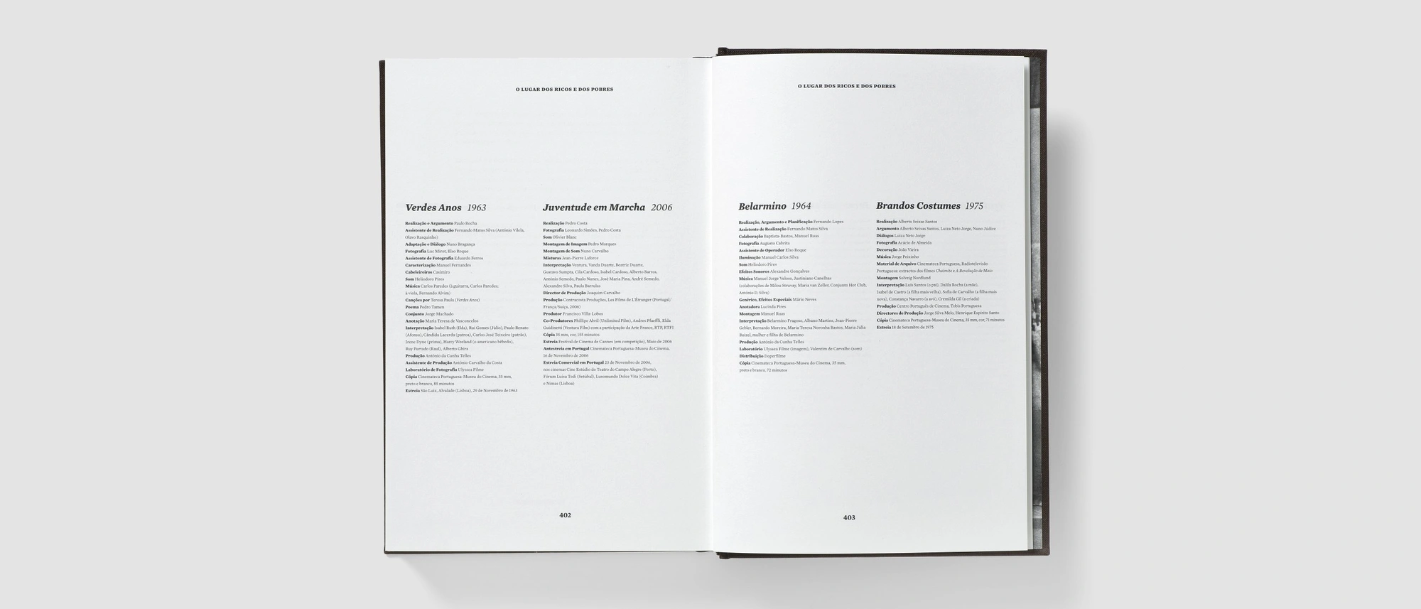 O Lugar dos Ricos e dos Pobres no Cinema e na Arquitectura em Portugal